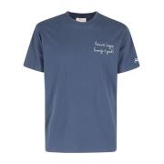 Casual Katoenen T-shirt MC2 Saint Barth , Blue , Heren