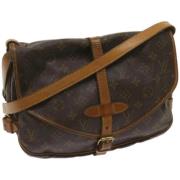 Pre-owned Canvas shoulder-bags Louis Vuitton Vintage , Brown , Dames