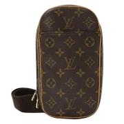 Pre-owned Canvas clutches Louis Vuitton Vintage , Brown , Dames