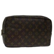 Pre-owned Canvas clutches Louis Vuitton Vintage , Brown , Dames