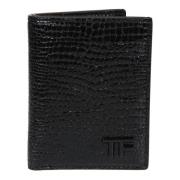 Lizard Vouwbare Kaarthouder Tom Ford , Black , Heren