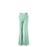 Groene Pantalon 98% Polyester 2% Elastaan Pinko , Green , Dames