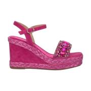 Rhinestone Strap Sleehak Sandaal Alma EN Pena , Pink , Dames