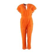 Oranje Katoenen Jumpsuit Pinko , Orange , Dames