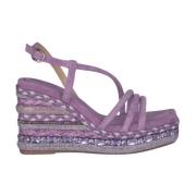 Rhinestone Sleehak Sandaal Alma EN Pena , Purple , Dames