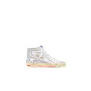 Zilver Glitter Skate Sneakers Golden Goose , Multicolor , Dames