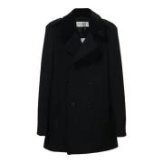Pre-owned Wool outerwear Yves Saint Laurent Vintage , Black , Heren