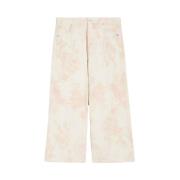 Rodano Bloemen Cropped Jeans Max Mara Weekend , Beige , Dames