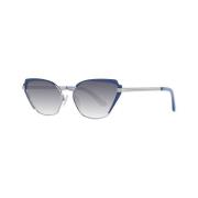 Blauwe Cat Eye Zonnebril UV Bescherming Guess , Blue , Dames