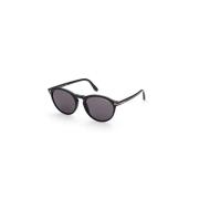 Glanzend Zwarte Zonnebril Ft0904 Model Tom Ford , Black , Unisex