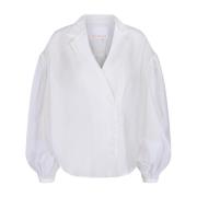 Witte Ballonmouw Shirt Remain Birger Christensen , White , Dames
