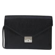 Pre-owned Leather clutches Burberry Vintage , Black , Dames