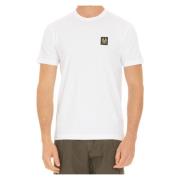 Witte T-shirts en Polos met Rechte Zoom Belstaff , White , Heren