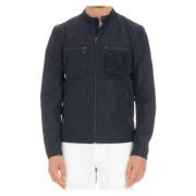 Blauwe Technische Nylonjas Belstaff , Blue , Heren