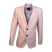 Slim Fit Stretch Lichtroze Blazer Hugo Boss , Pink , Heren