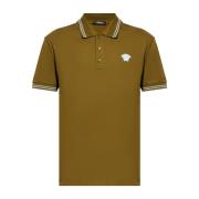 Polo met logo Versace , Green , Heren