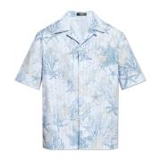 Shirt met Barocco Sea print Versace , Blue , Heren