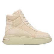 Dames Beige Suède Hoge Winter Sneakers ES8 Er00112330 Estro , Beige , ...