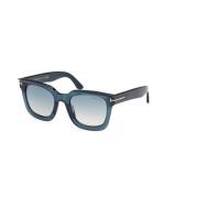 Blauw Gradient Groen Zonnebril Leigh-02 Tom Ford , Blue , Dames