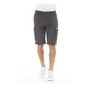 Trendy Zomer Heren Shorts met Logo Baldinini , Gray , Heren