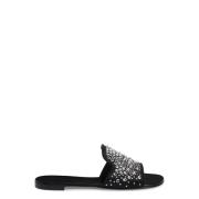 Stijlvolle Sliders voor Trendy Voeten Giuseppe Zanotti , Black , Dames