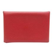 Pre-owned Leather wallets Hermès Vintage , Red , Dames