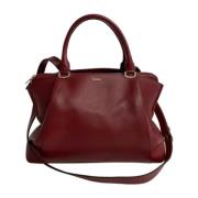 Pre-owned Leather totes Cartier Vintage , Red , Dames