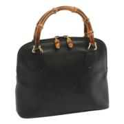 Pre-owned Leather handbags Gucci Vintage , Black , Dames