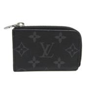 Pre-owned Leather wallets Louis Vuitton Vintage , Black , Dames