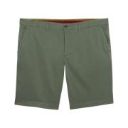 Militaire Katoenen Chino Shorts Brooks Brothers , Green , Heren