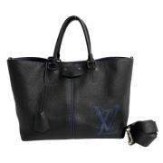 Pre-owned Leather totes Louis Vuitton Vintage , Black , Dames