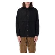 Zwarte Shirt met Verborgen Zakken Ss24 Comme des Garçons , Black , Her...