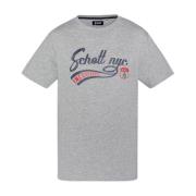 Katoenen handtekening T-shirt - Tyron Schott NYC , Gray , Heren