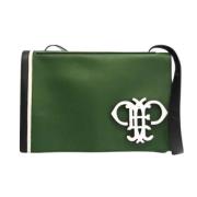 Pre-owned Leather shoulder-bags Emilio Pucci Pre-owned , Green , Dames