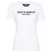 Stijlvolle witte T-shirts en Polos Roberto Cavalli , White , Dames