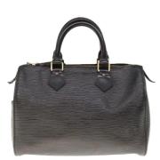 Pre-owned Leather handbags Louis Vuitton Vintage , Black , Dames