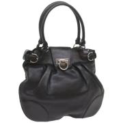 Pre-owned Leather handbags Salvatore Ferragamo Pre-owned , Black , Dam...