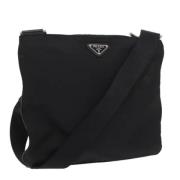 Pre-owned Nylon shoulder-bags Prada Vintage , Black , Dames