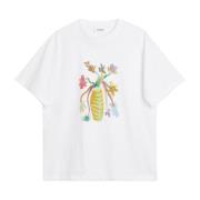 Biologisch Katoen Bloemen T-shirt Soulland , White , Unisex