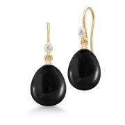 Delicate zwarte oorbellen met kristallen Julie Sandlau , Black , Dames