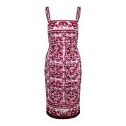 Majolica-print midi jurk Dolce & Gabbana , Multicolor , Dames