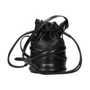 Zwarte Leren Schoudertas Alexander McQueen , Black , Dames