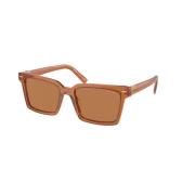 Bruin Montuur Bruine Lenzen Zonnebril Miu Miu , Brown , Unisex