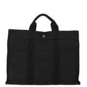 Pre-owned Canvas totes Hermès Vintage , Black , Dames