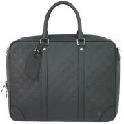 Pre-owned Leather briefcases Louis Vuitton Vintage , Black , Dames