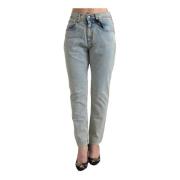 Blauwe Skinny Jeans Rits Italië Dolce & Gabbana , Blue , Dames