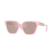 Rosa Pink Mirror Zonnebril Versace , Pink , Dames