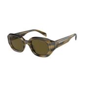 Groen Montuur Bruine Lens Zonnebril Emporio Armani , Green , Dames