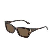 Stijlvolle Zonnebril Bruine Donkere Lenzen Jimmy Choo , Brown , Unisex