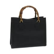 Pre-owned Leather handbags Gucci Vintage , Black , Dames